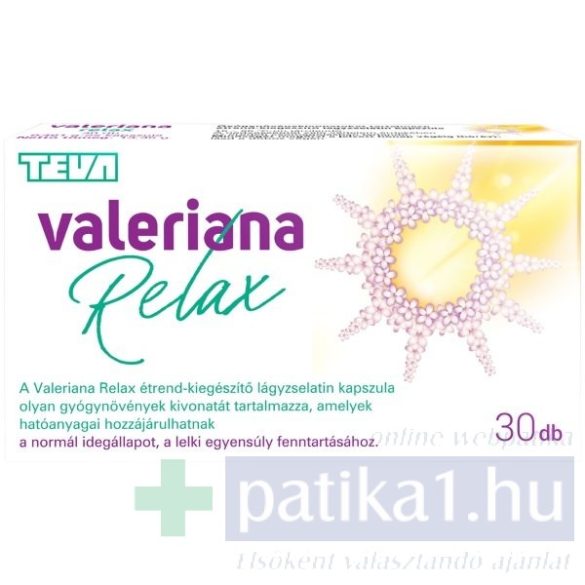 Valeriana Relax gyógynöv. kivonat kapszula 30x