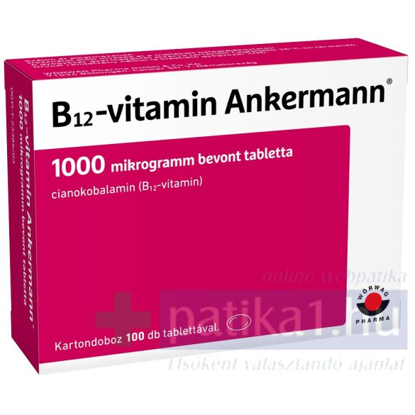 Vitamin B12 Ankermann 1000 mcg bevont tabletta 100 db