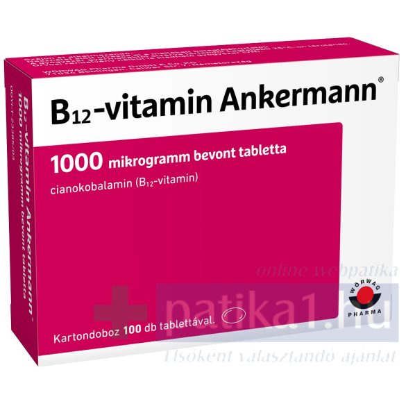 Vitamin B12 Ankermann 1000 mcg bevont tabletta 100x