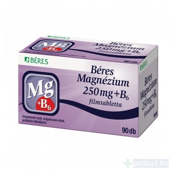 Béres Magnézium 250 mg + B6 filmtabletta 90 db