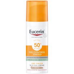   Eucerin Sun Oil Control színezett napozó gél-krém arcra medium SPF50+