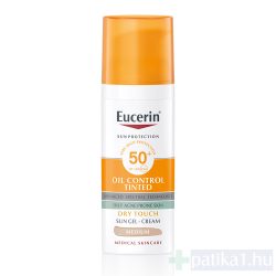   Eucerin Sun Oil Control színezett napozó gél-krém arcra medium SPF50+