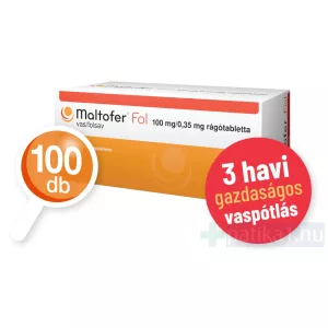 Maltofer Fol 100 mg/0,35 mg rágótabletta 100x