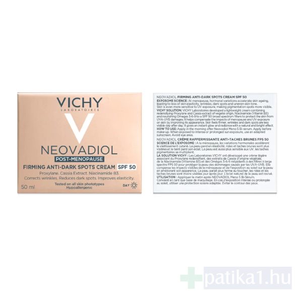 VICHY NEOVADIOL FESZESÍTŐ, SÖTÉT FOLTOK ELLENI ARCKRÉM SPF50 50ML