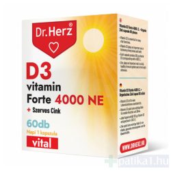   Dr. Herz D3 vitamin Forte 4000 NE + szerves cink kapszula 60x