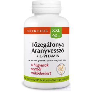 INTERHERB XXL TŐZEGÁFONYA ARANYVESSZŐ C-VITAMIN TABLETTA 90x