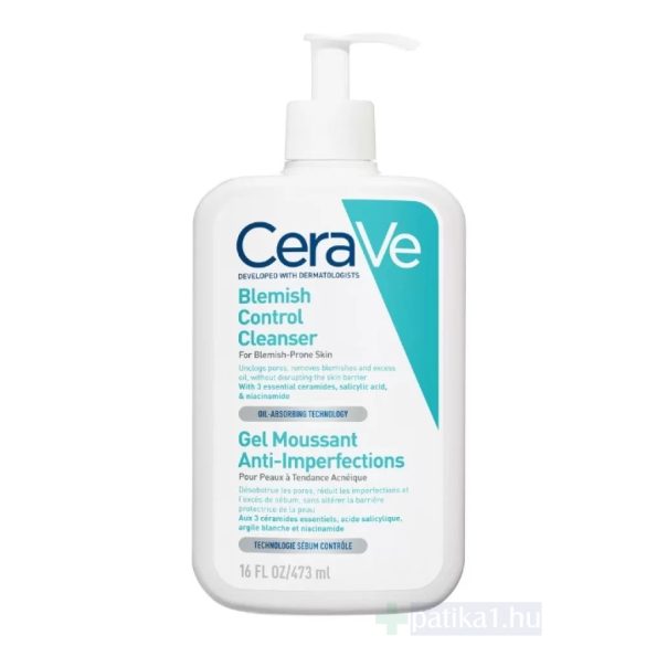 Cerave Tisztító gél pattanások ellen 473 ml