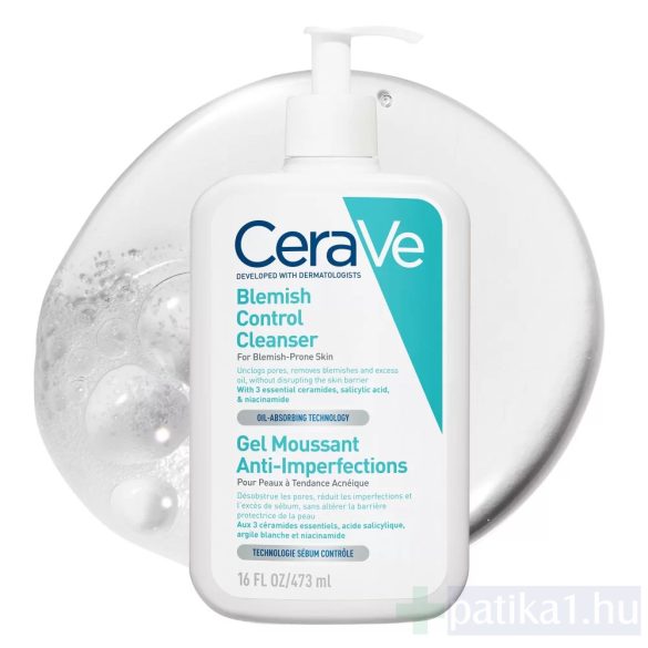 Cerave Tisztító gél pattanások ellen 473 ml
