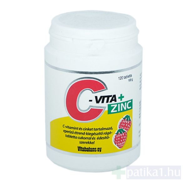 C Vita Zinc rágótabletta eperízű Vitabalans 120x 