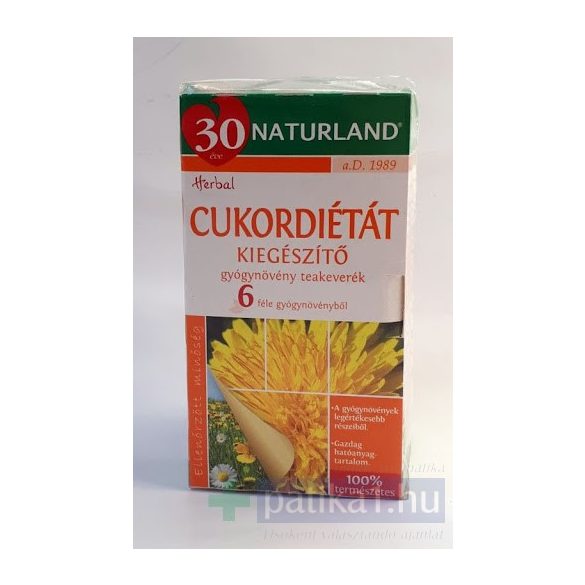 Naturland Cukordiétát kiegészítő tea filteres 20x 1,5g