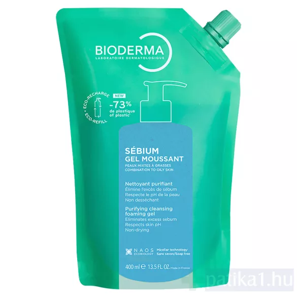 BIODERMA Sébium Gel Moussant habzó gél utántöltő 400 ml