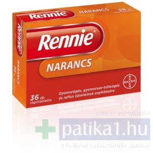 Rennie narancs rágótabletta 36x