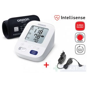Omron M3 Comfort vérnyomásmérő nagy (22-42 cm) okos mandzsettával + adapter 360 Intelli Wrap 