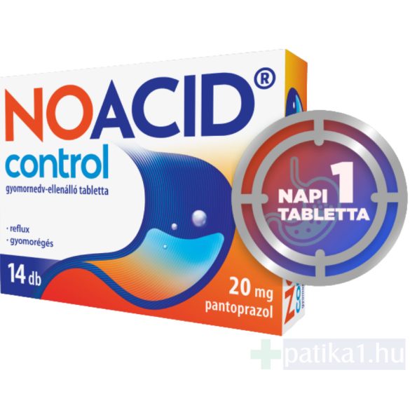 Noacid Control 20 mg gyomornedv-ellenálló tabletta 14x