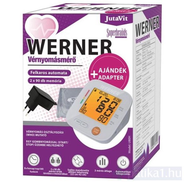 Jutavit Werner vérnyomásmérő automata felkaros adapterrel 1x