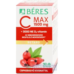 Béres C Max 1500 mg csipke D3 3000 NE retard filmtabletta 90 db