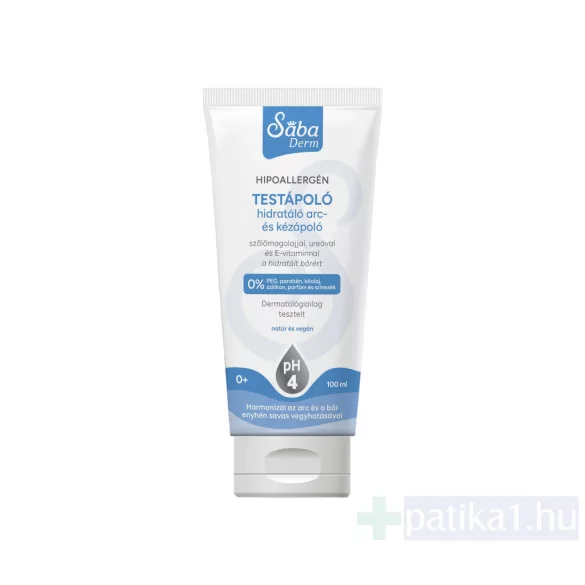 Sába Derm hipoallergén Arc és Testápoló 100 ml