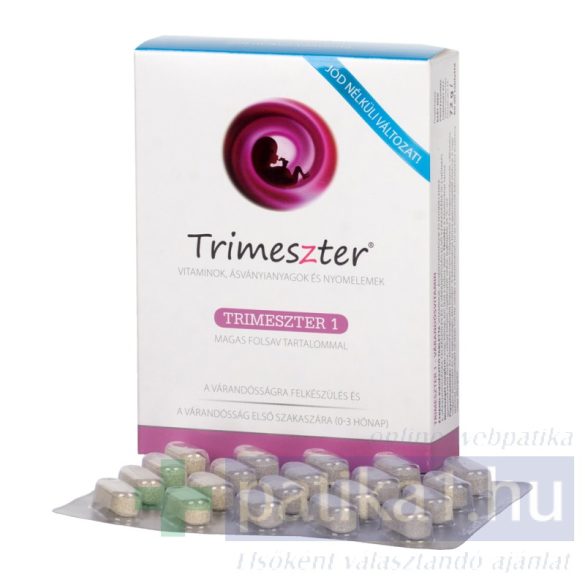 Trimeszter 1 vitamin tabletta várandósoknak jódmentes 60 db