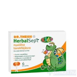 Dr. Theiss HerbalSept Kids nyalóka torokfájásra 6 db