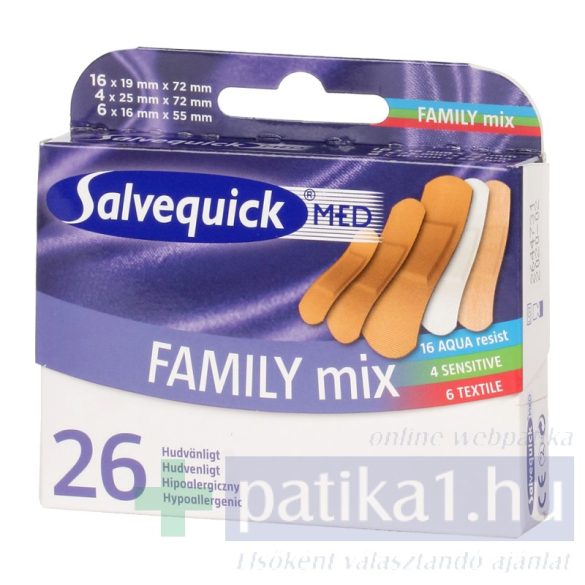 Salvequick Med Family mix sebtapasz 26 db