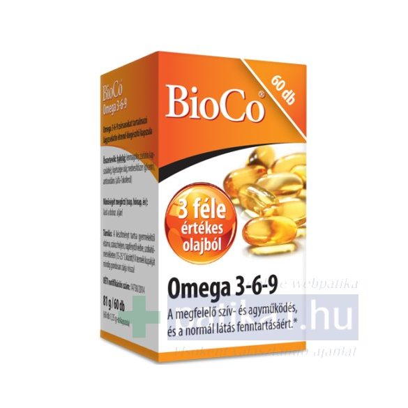 BioCo Omega 3-6-9 lágyzselatin kapszula 60x