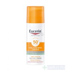   Eucerin Sun Oil Control színezett napozó krém-gél arcra light FF50+ 50 ml