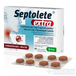 Septolete Extra 3 mg/1 mg szop. tabl. kóla ízű 16x