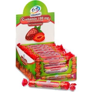 Vitaplus 1x1 Vitaday C-vitamin 100 mg rágótabletta eper íz 17 db 