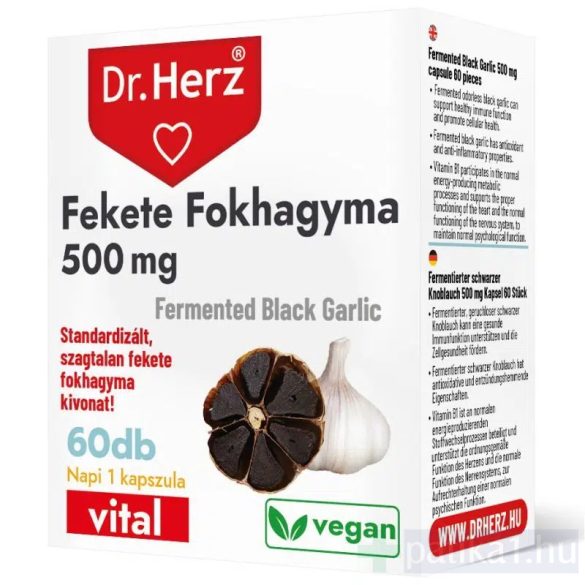 Dr. Herz Fekete fokhagyma kapszula 500 mg 60x