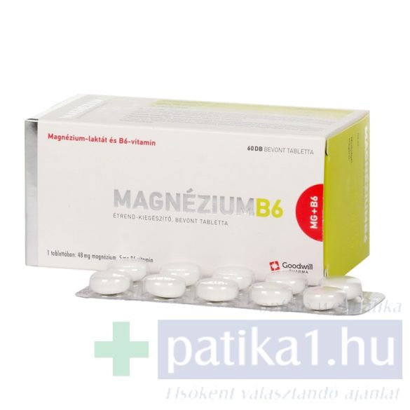 Magnézium B6 bevont tabletta GOODWILL 60 db