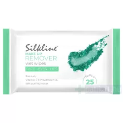 Silkline Micelllás sminklemosó nedves törlőkendő 25x