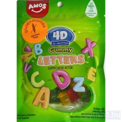 AMOS 4D betűk gumicukor vegyes gyümölcs 100 g