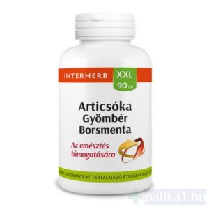 Interherb XXL Articsóka Gyömbér Borsmenta kapszula 90x