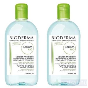 Bioderma Sébium H2O arc-és sminklemosó 500ml + 500 ml micellafesztivál