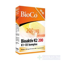 BioCo Bioaktív K2 200 + K1 + D3 komplex tabletta 60x