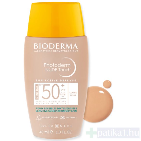 Bioderma Photoderm NUDE Touch MINERAL SPF50+ LIGHT / claire