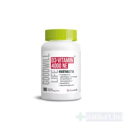 Goodwill Life D3-Vitamin 4000 NE rágótabletta 90x