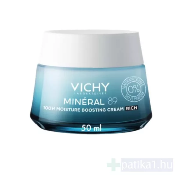 Vichy Mineral 89 100H hidratáló arckrém GAZDAG ÁLLAG illatmentes 50 ml Rich