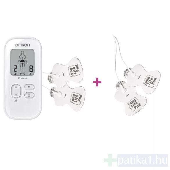 OMRON E3 Premium Intense izom- és idegstimulátor E3 Tens készülék + füzet + 1 pár tapadópárna  