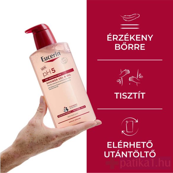 Eucerin pH5 Olajtusfürdő gél pumpás 400 ml