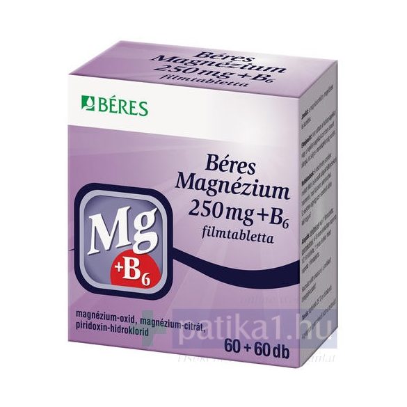 Béres Magnézium 250 mg + B6 filmtabletta 120 db