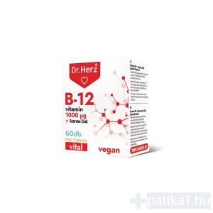 Dr. Herz B12 1000 mcg + szerves cink kapszula 60x