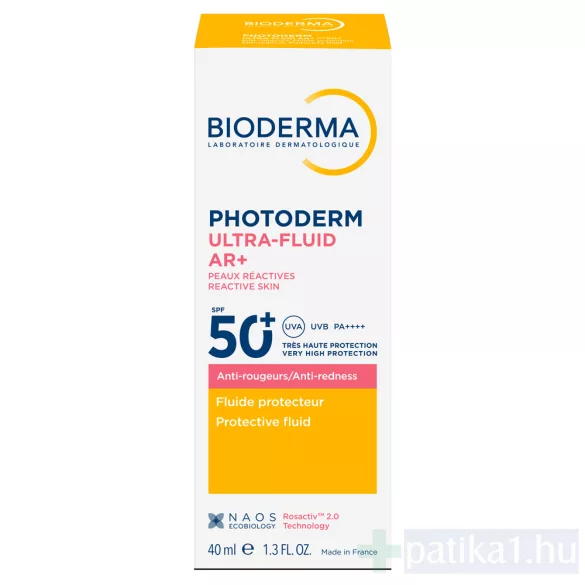 Bioderma Photoderm AR+ Ultra-fluid fényvédő rosaceás bőrre SPF50+ 40 ml