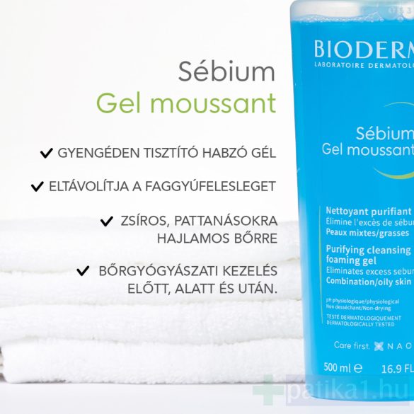 Bioderma Sébium Moussant habzó gél 500 ml
