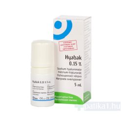 Hyabak nedvesítő szemcsepp 0,15% 5 ml
