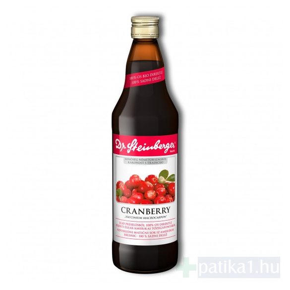 Dr. Steinberger Tőzegáfonya 100% (Cranberry) ivólé 750 ml