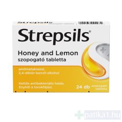   Strepsils Honey and lemon szopogató tabletta 24x mézes citromos