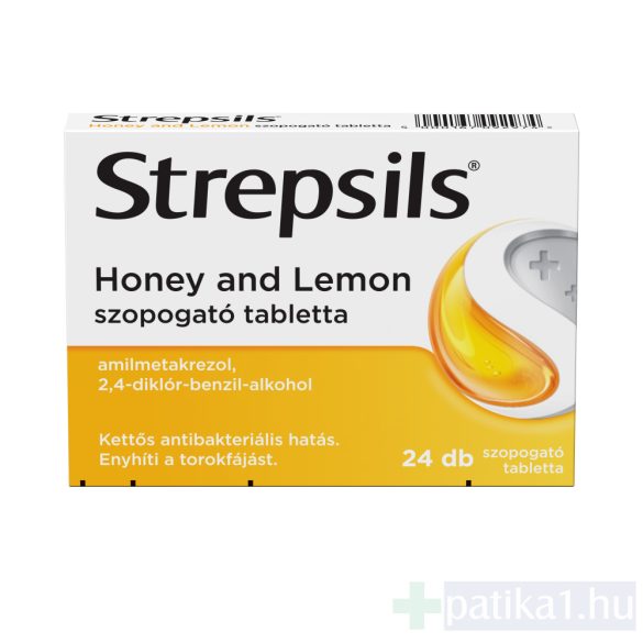 Strepsils Honey and lemon szopogató tabletta 24 db mézes citromos