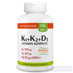 Interherb XXL K1+K2+D3-vitamin tabletta 90x