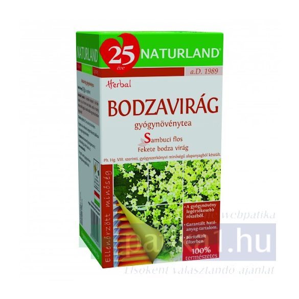 Bodzavirág (Sambuci flos) filteres 25x1g Naturland